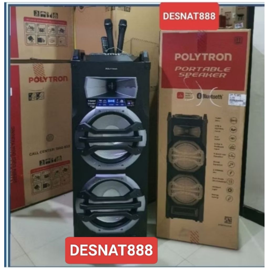 SPEAKER AKTIF POLYTRON PTS 12KF25 PTS12KF25 12K25 BLUETOOTH
