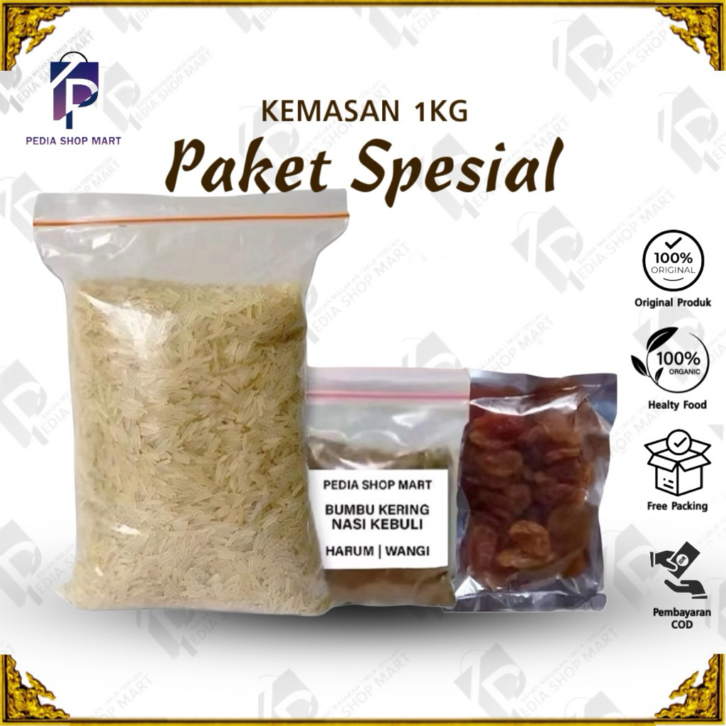 

Termurah Beras Basmati 1kg + Gratis Bumbu Kebuli & Kismis | Baru Super Premium Extra Long