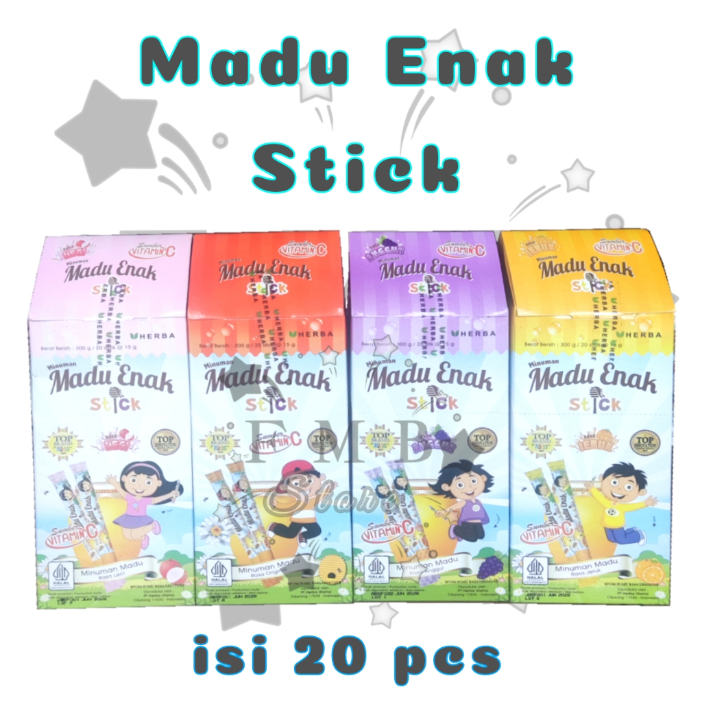 

Herba Madu Enak Stick - Box Isi 20 Sachet Honey Syrup