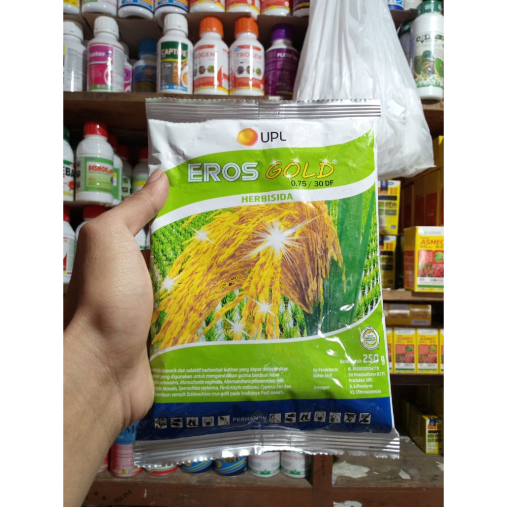 Herbisida Eros gold 250 gram obat rumput pirazosulfuron etil dan pretilakor Original100%