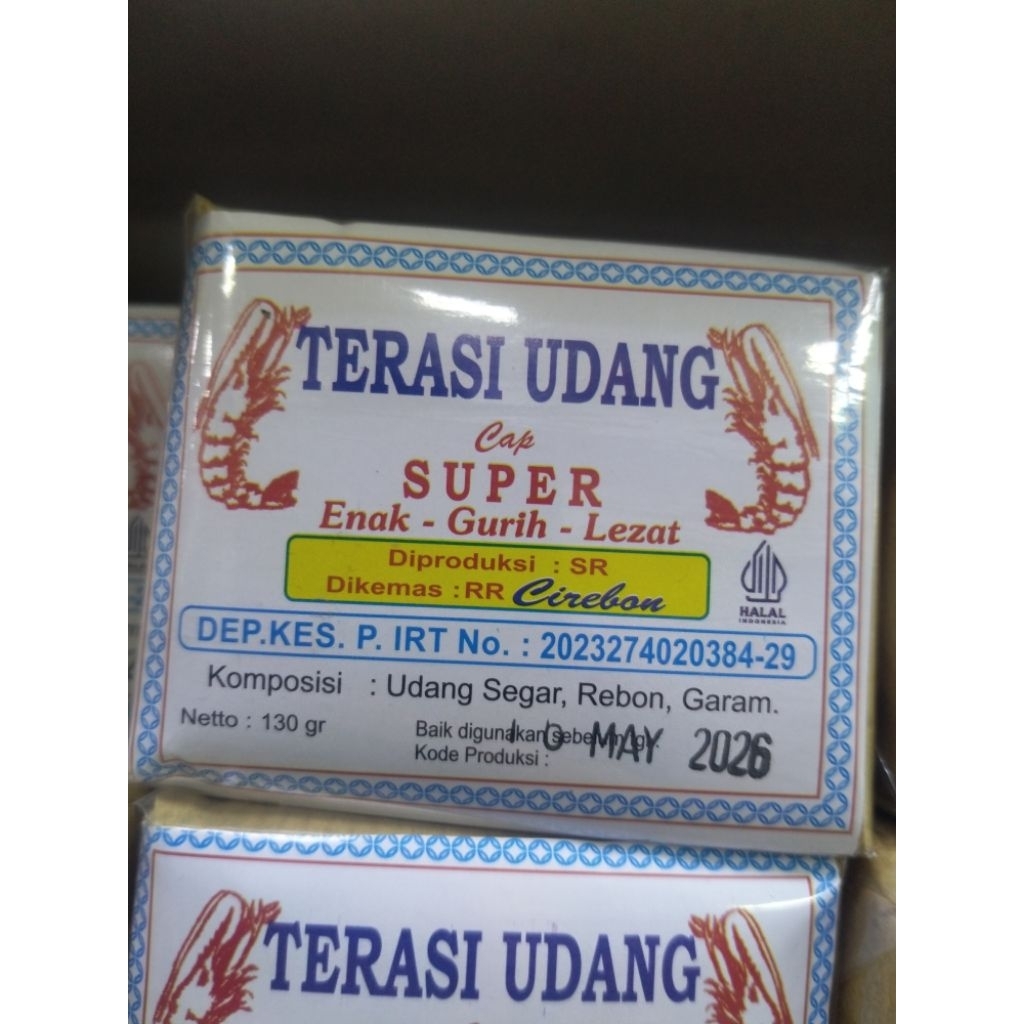 

Terasi Udang Cap Super 130gr – Enak, Gurih, Lezat | Terasi Khas Cirebon