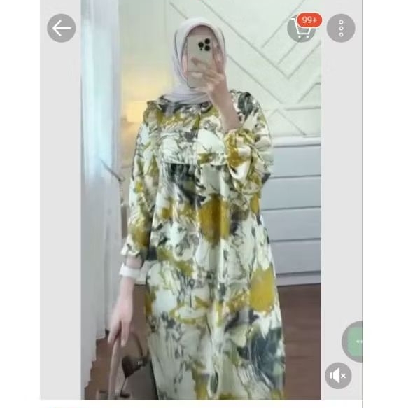 SETELAN TUNIK ONE SET BUNGA BUNGA STELAN CELANA JUMBO