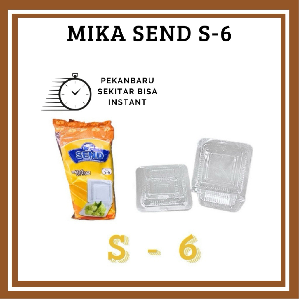 Mika Box Transparan S-6 FOOD GRADE Mika Box Kue Termurah