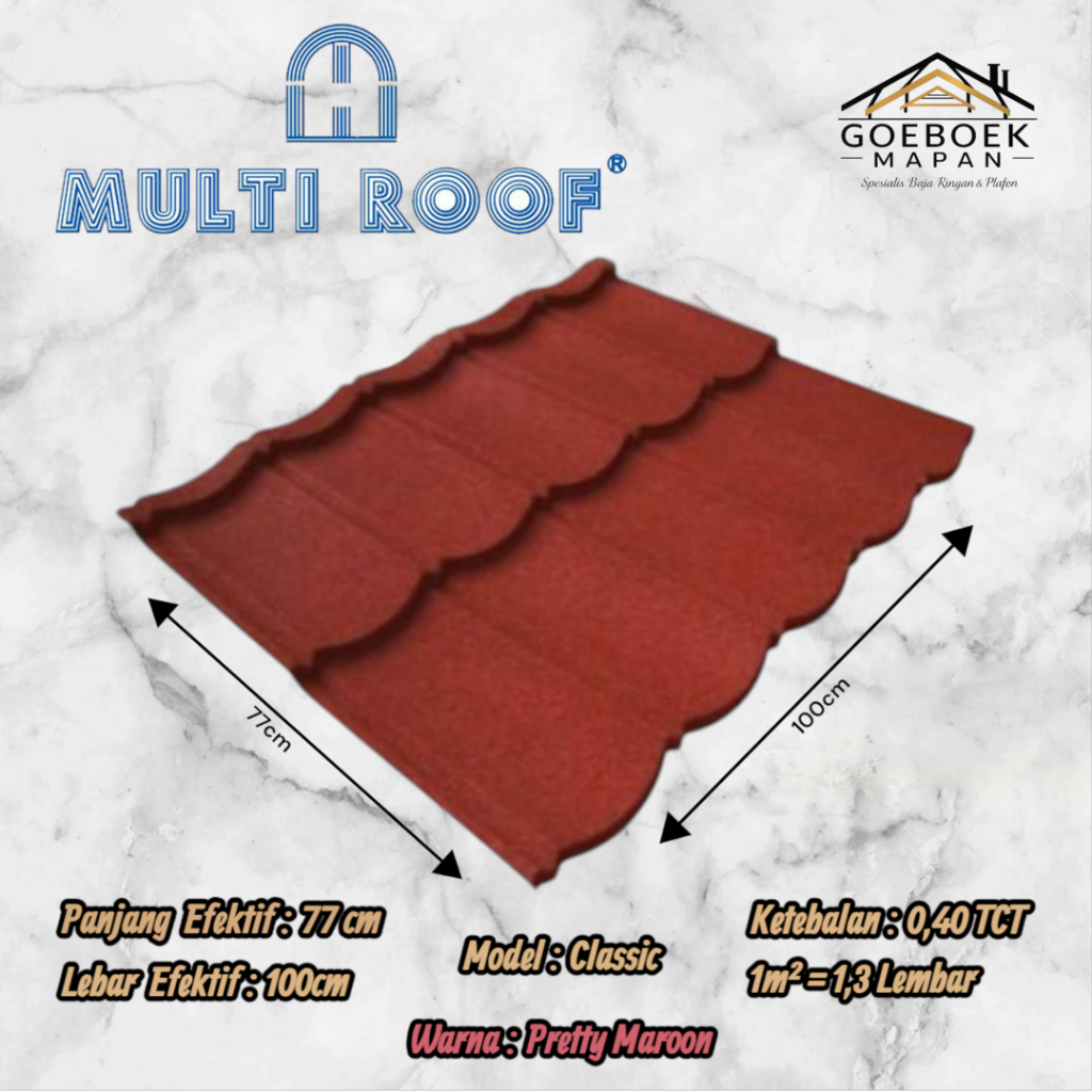 Genteng Metal Pasir MultiRoof 0,40mm SNI