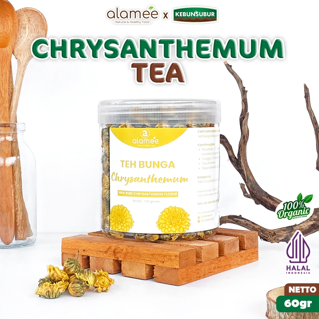 

ALAMEE Teh Bunga Chrysanthemum Tea Krisan Emas Golden Crysant Alami Organik Premium kebunsubur