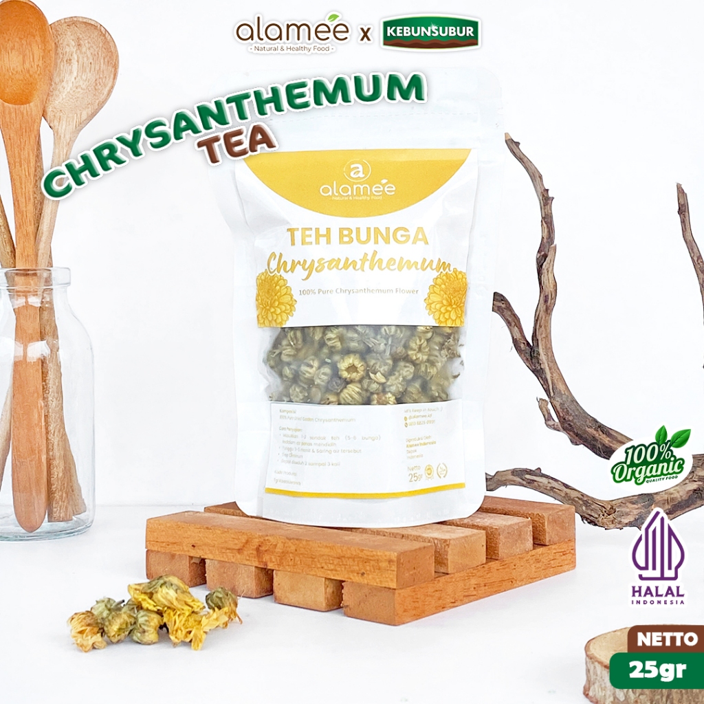 

ALAMEE Golden Chrysanthemum tea Teh Krisan Emas Bunga Crysant Organik 25gr Premium kebunsubur
