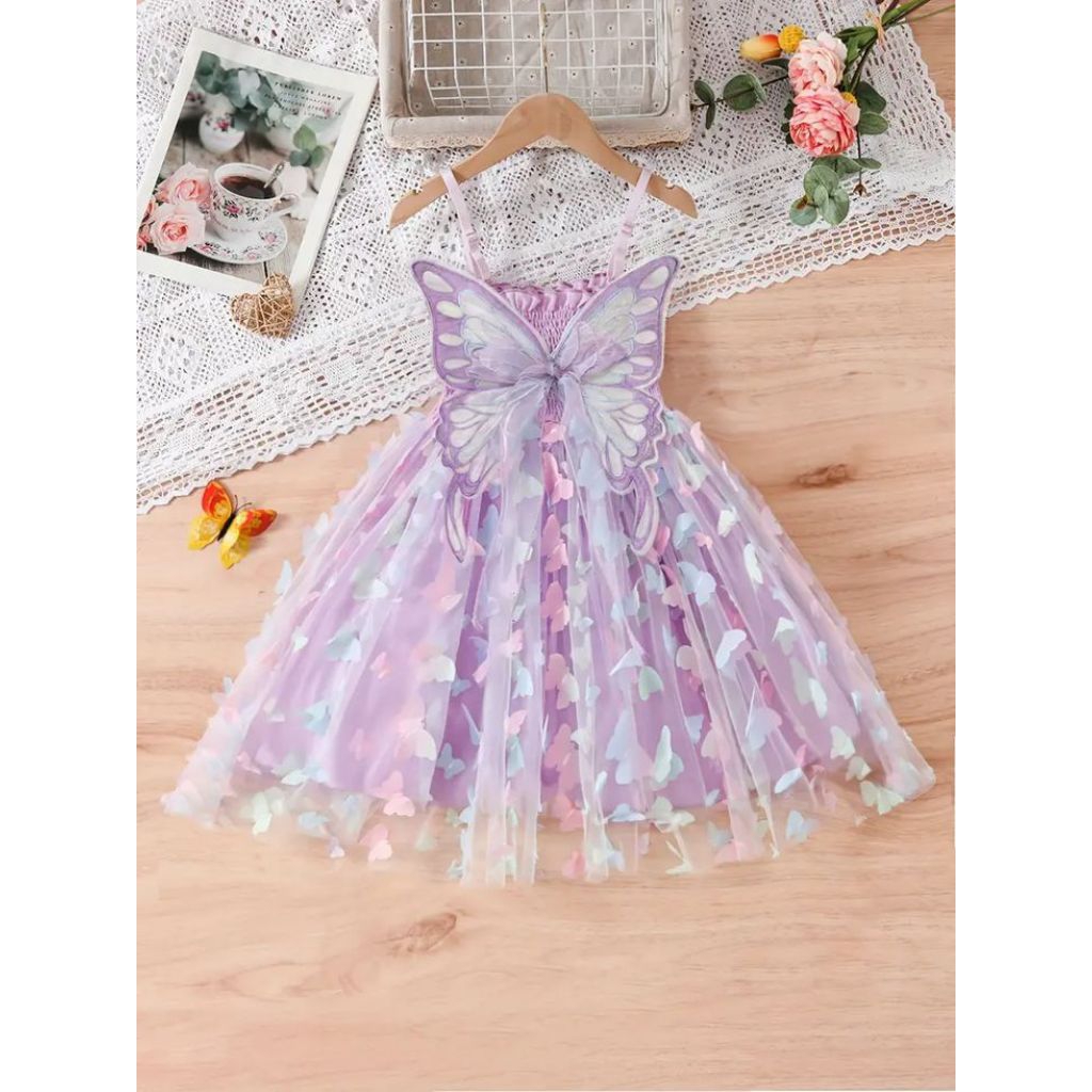 kain/bahan tile 3d kupu-kupu rainbow