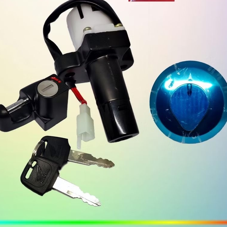 KUNCI KONTAK ASSY SET  KEH Motor Honda Megapro Primus , Mega Pro Advance MP Lama Kunci Motor 1 Set