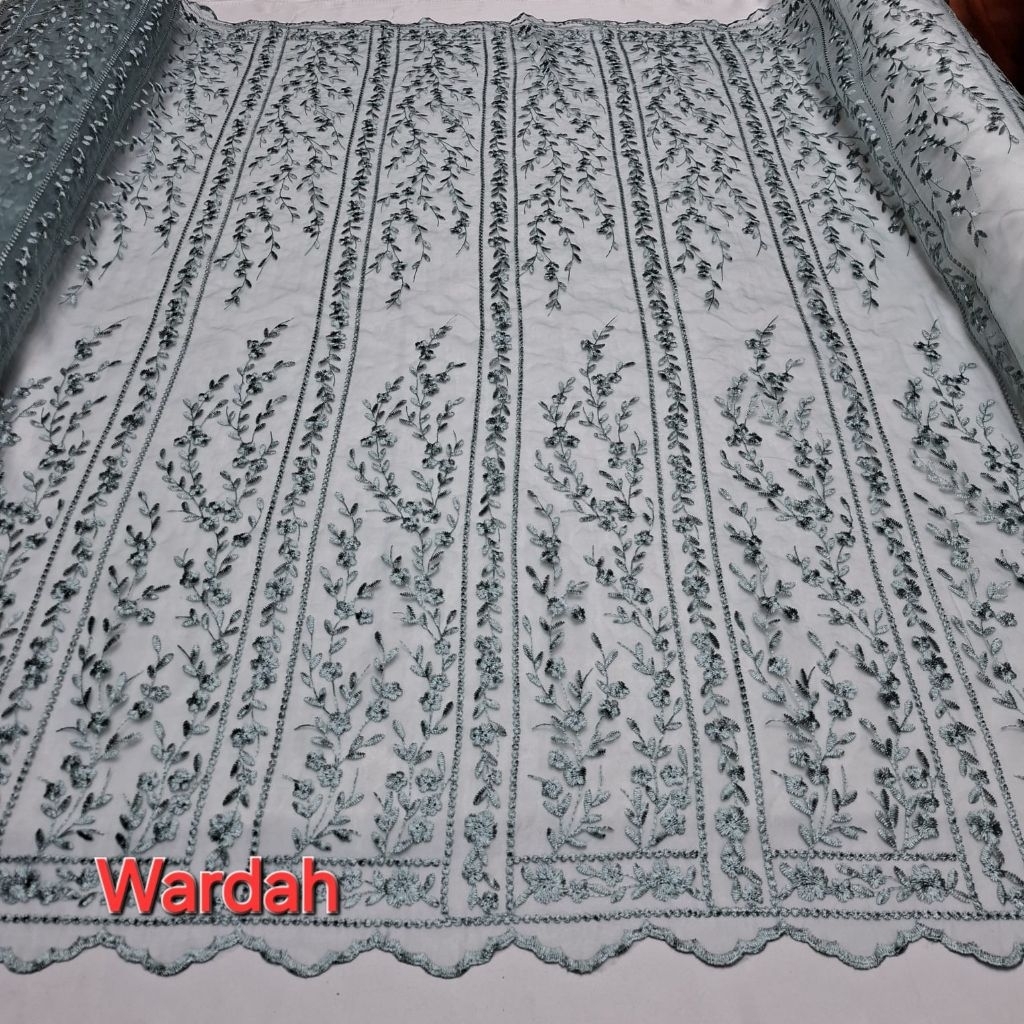 bahab kain organza motif // organza bordir