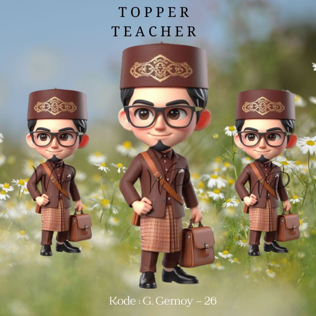 TOPPER GEMOY GURU UNTUK BUKET KADO DI HARI GURU / Topper Guru Terlengkap