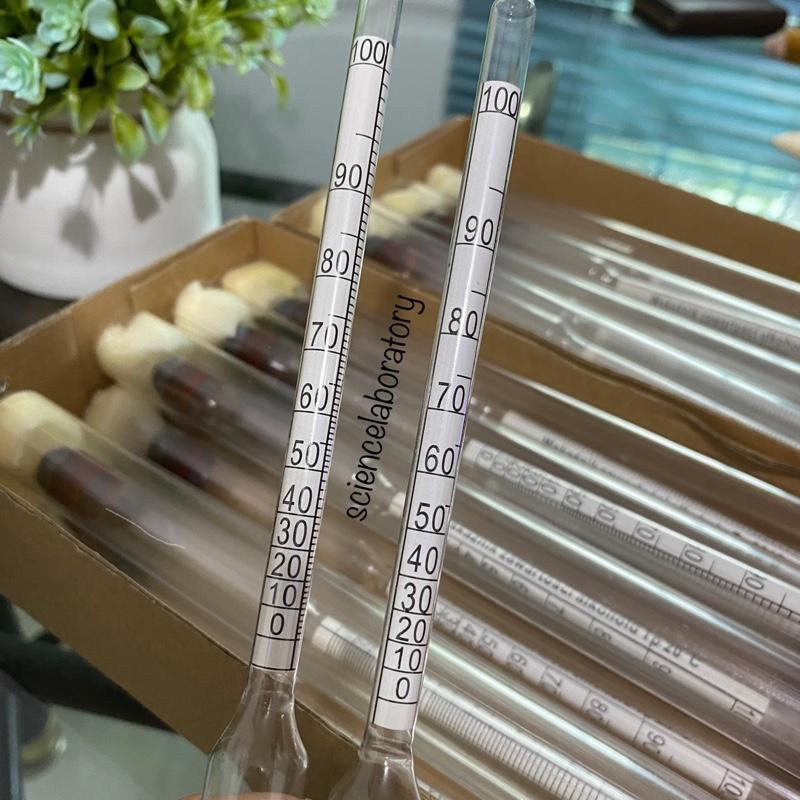 Alkohol Meter Skala 0 - 100% / Alat Ukur Hydrometer Alkohol Meter / Alcohol Meter 0 - 100%