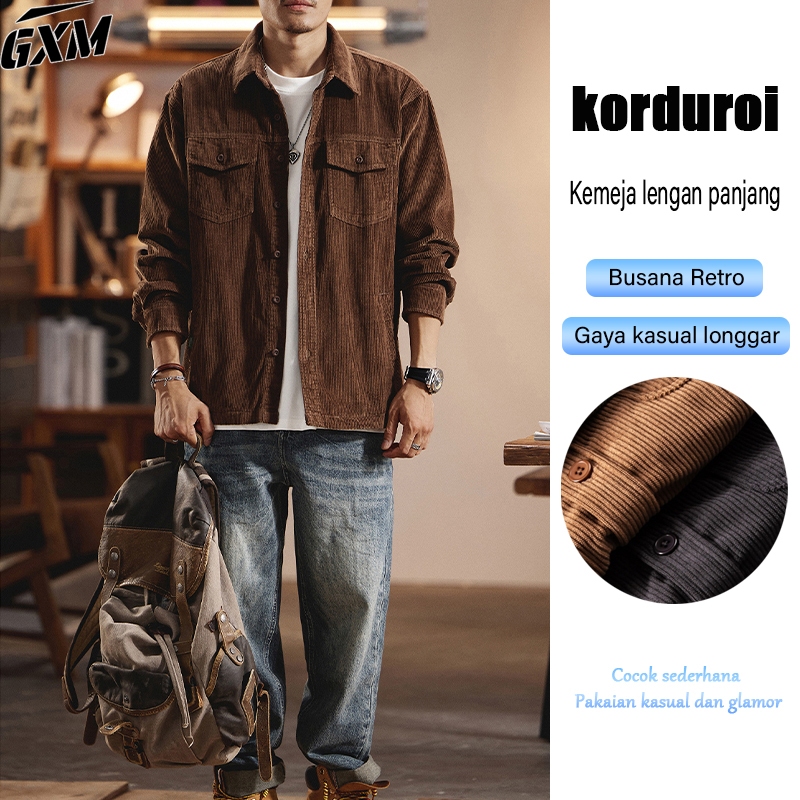 jaket corduroy pria jumbo jaket corduroy pria vintage jaket pria keren outer pria casual trucker jac