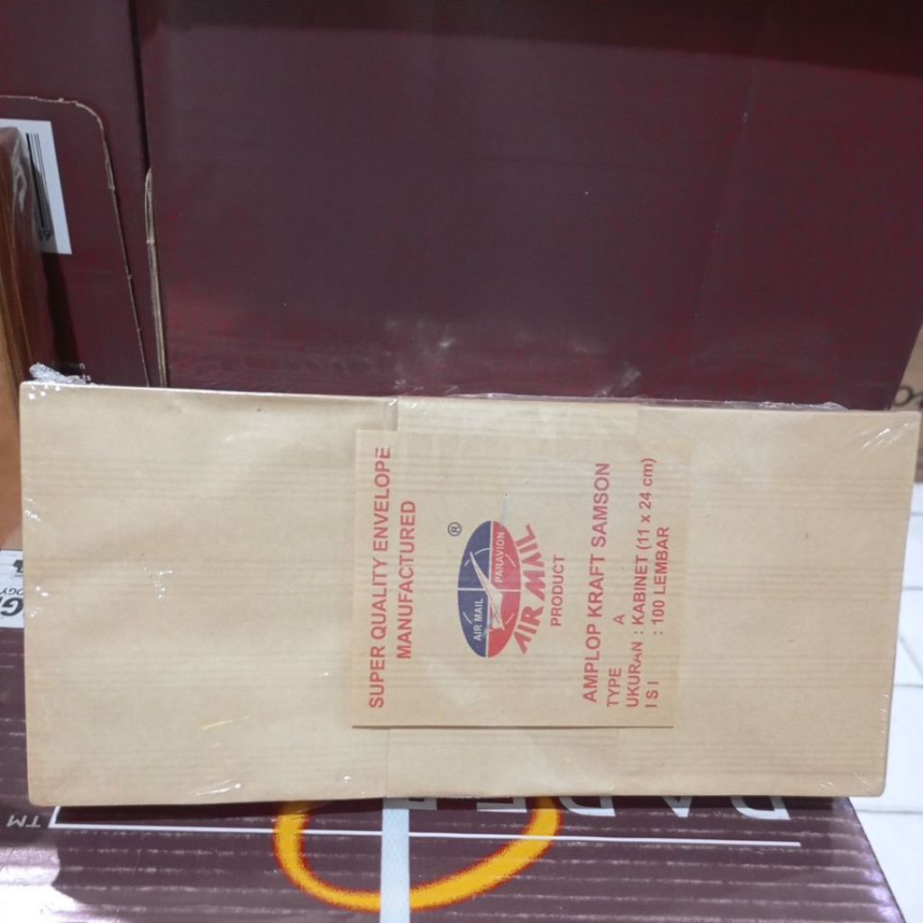 

Amplop coklat kabinet airmail uk 110 x 240 mm