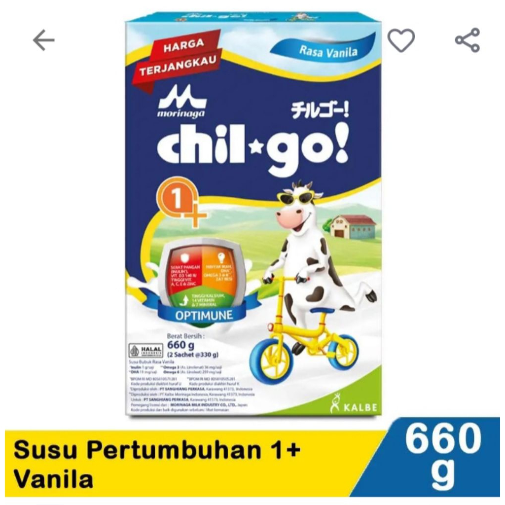 

chilgo 1+ susu pertumbuhan 660gr
