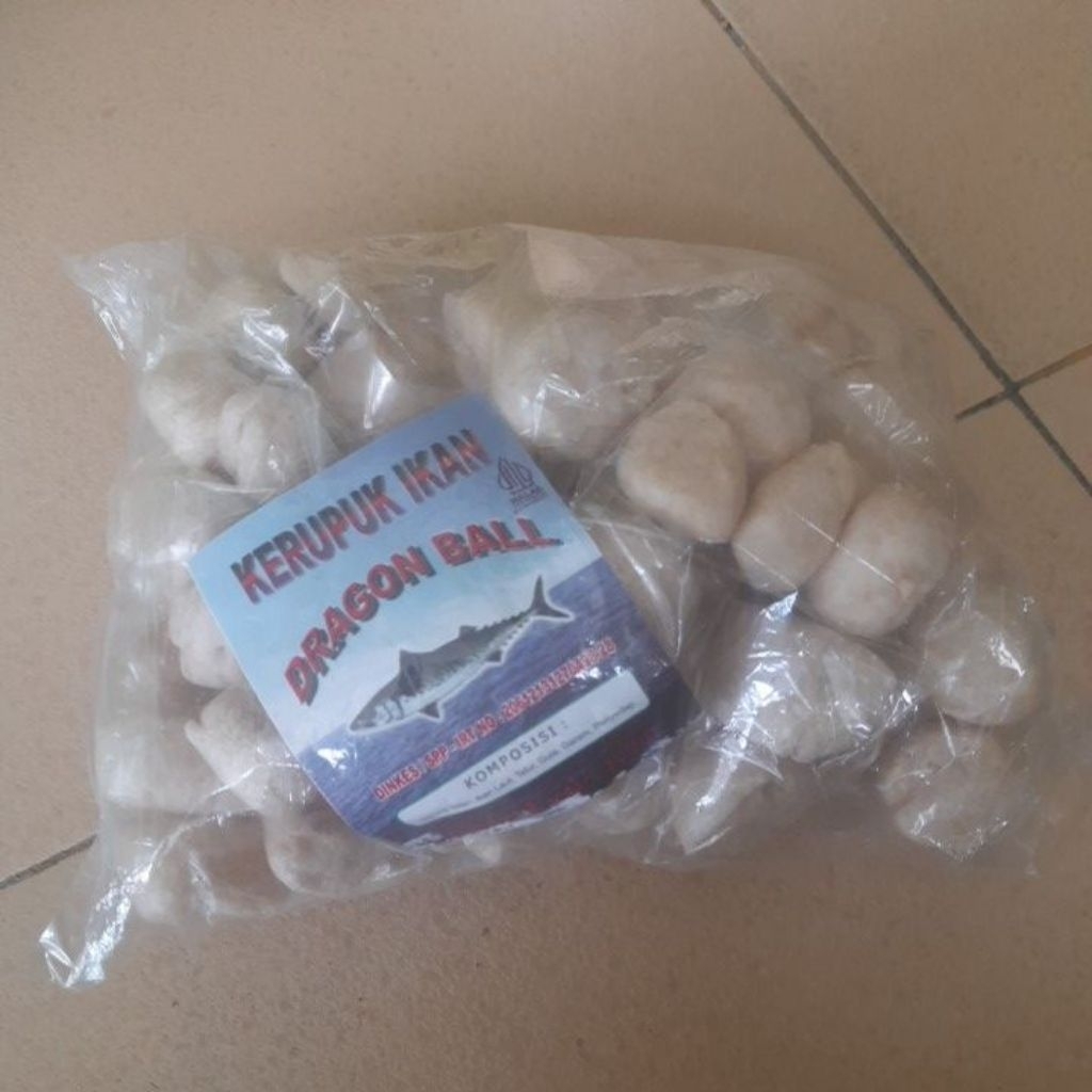 

krupuk ikan dragon ball isi 20 bungkue kecil