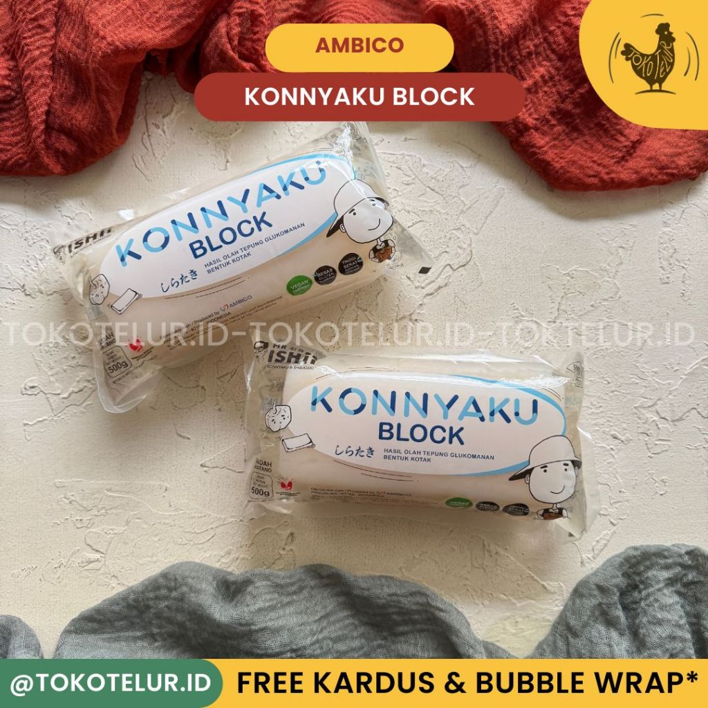 

Konnyaku Blok (Shirataki Konnyaku Low Carbs-Ketogenic) 500Gram