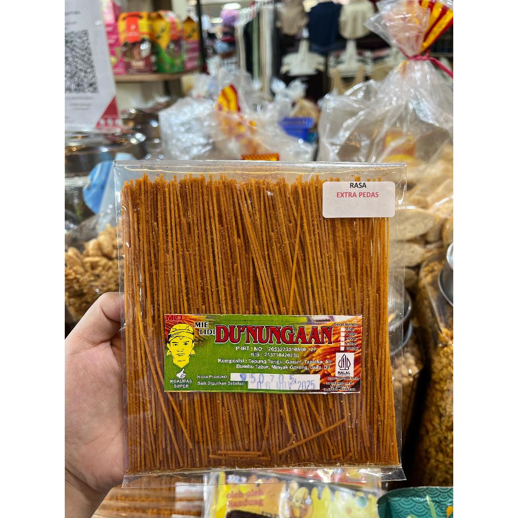 

Mie Lidi Kemasan - Camilan Pedas Gurih Jadul Viral - Karasa