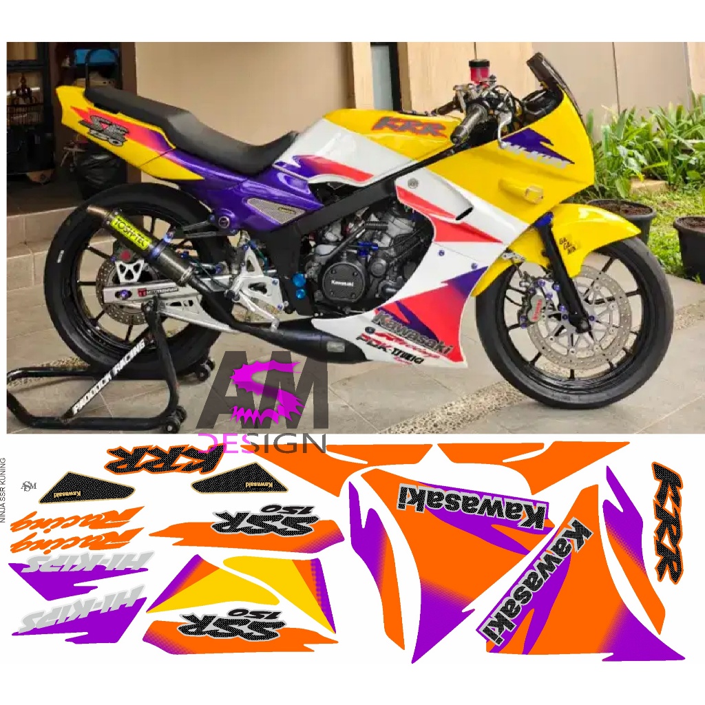 STRIPING STICKER KAWASAKI NINJA SSR THAILAND 1997