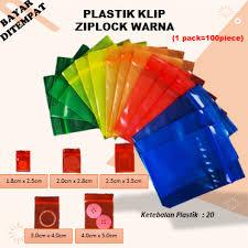 

Plastik Klip Ziplock Sachet Flat Packaging Snack Aksesoris Serbaguna / Plastik Foil Klip Souvenir Pouch Bag per pcs