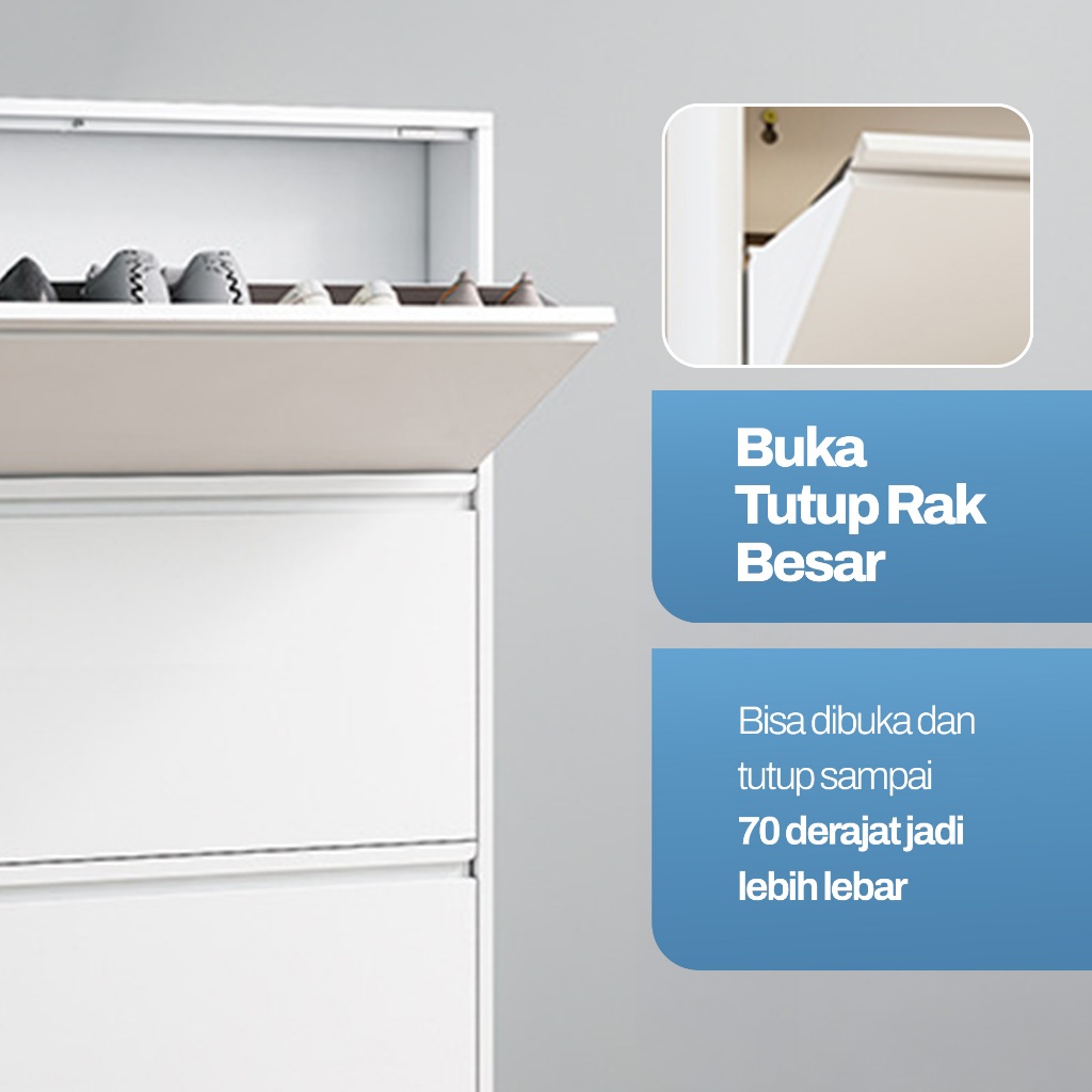 Rak sepatu Besi Kuat tebal Lemari Sepatu Aluminium Lemari Sepatu Besi Rak Sepatu Susun Besi