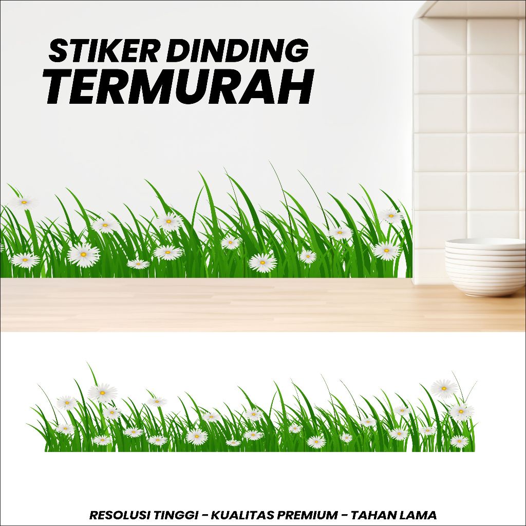 

Sticker Dinding Rumput Bunga Anti Air Panas / Tinggal tempel / Langsung Kirim / Hiasan Dinding
