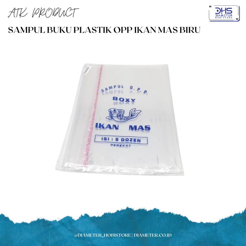 

Sampul Buku Plastik OPP Ikan Mas Biru