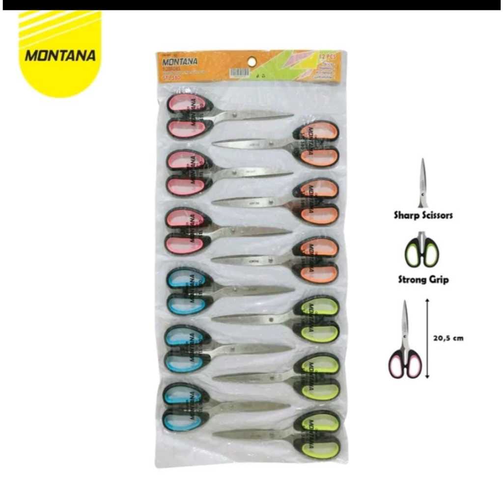 

( 12 PCS) GUNTING SERBAGUNA / GUNTING STAINLESS / ALAT TULIS KANTOR