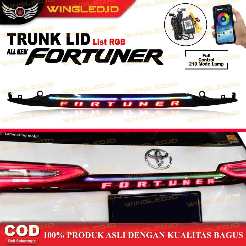 Trunklid A.N Fortuner 2016 2017 2018 2019 2020 2021 2022 2023 2024 2025 Smoke RGB Aksesoris Mobil