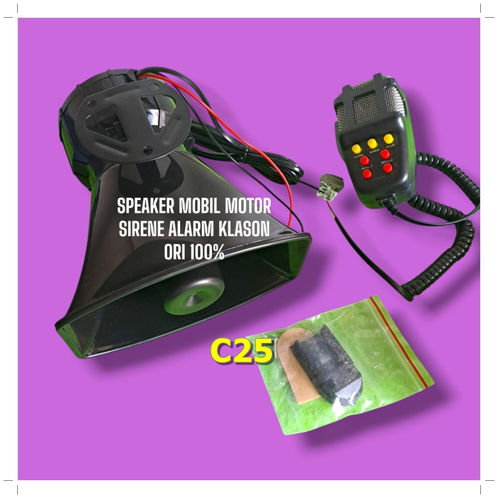 C25 SPEAKER MIC TOA DC 12V 100% ORI MEGAPHONE MOBIL MOTOR 100W WATTSIRENE ALARM HORN REMOT REMOTE CO