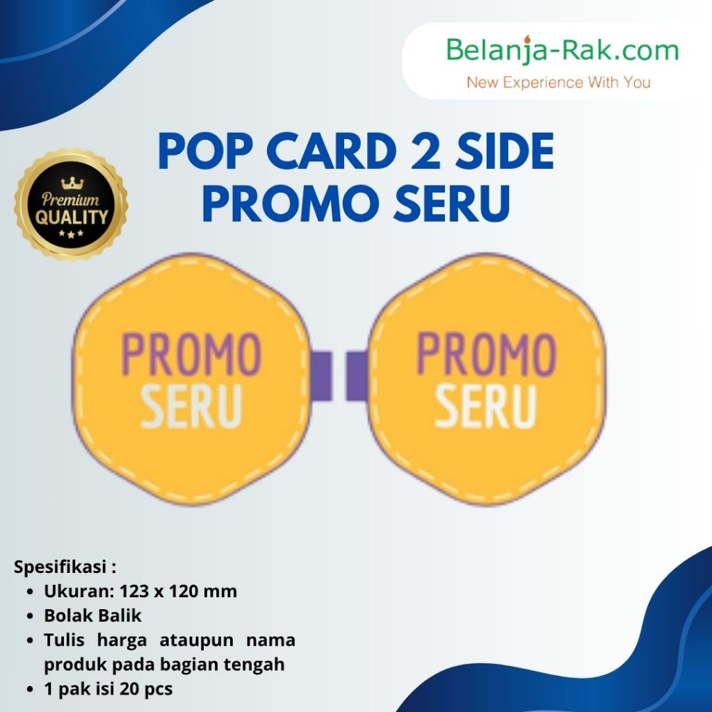 

Pop Card 2 Side PROMO SERU Popcard Kertas 2 Sisi 1 Pack Isi 20pcs