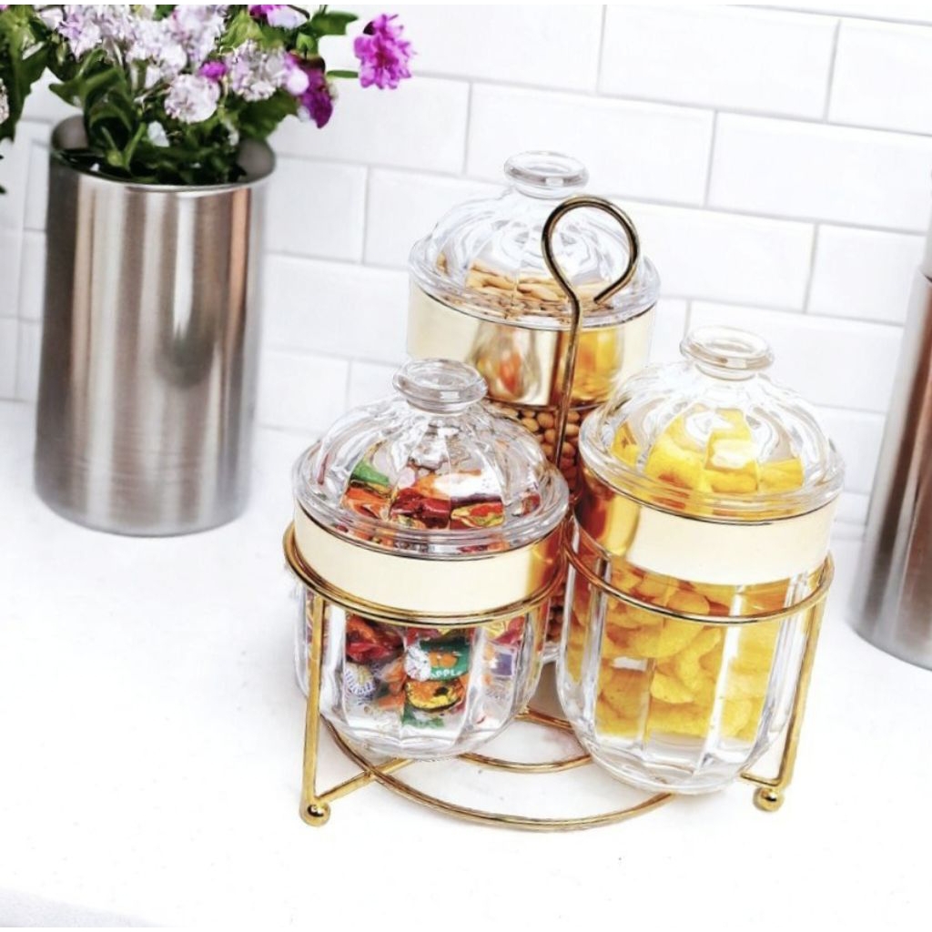 Toples Kedap Udara, Candy Jar VICENZA VGC7504 SACHI, dilengkapi tutup yang kuat, karet silicon, dan 