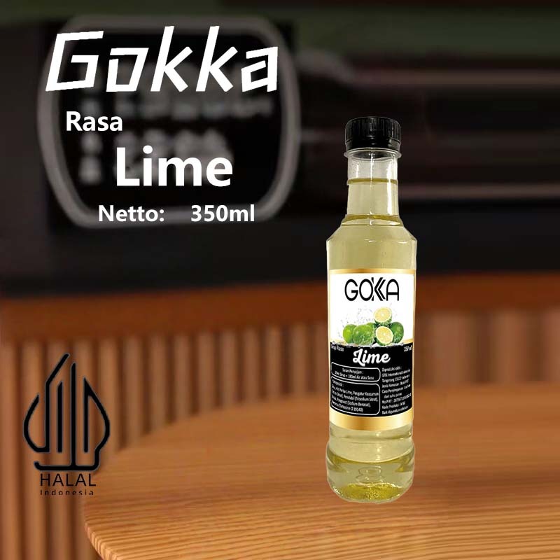 

Gokka Lime Syrup 350ml - Flavoured Syrup 350ml - Hotel Restauran Cafe - HALAL- Sirup Lime