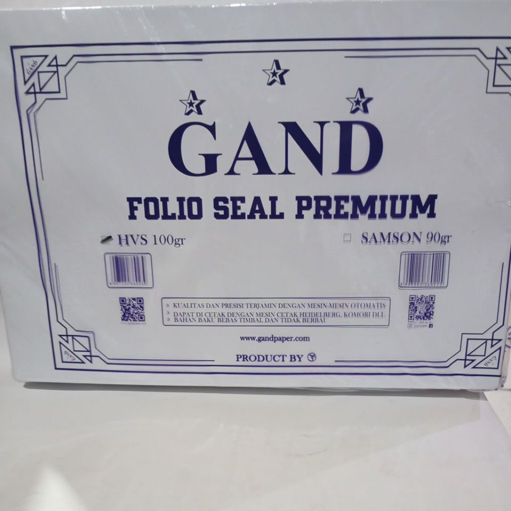 

Amplop putih folio seal merk gand