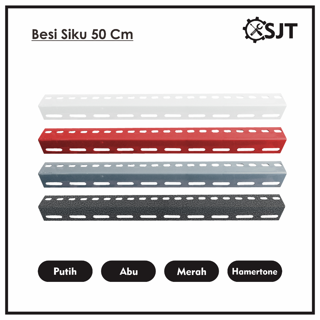 Rak Besi Siku Lubang Serbaguna 50 Cm