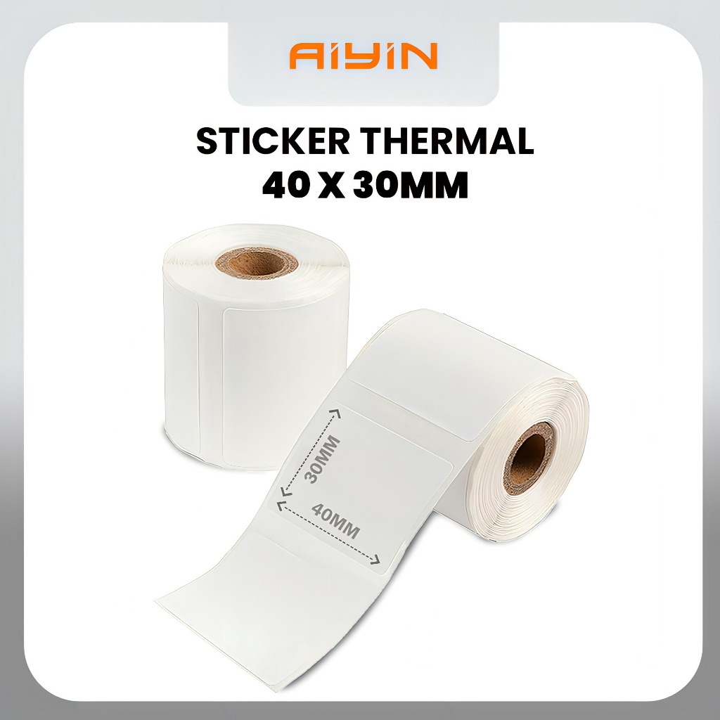 

AiYin Thermal Paper 40mm x 30mm 230pcs/Roll 60mm x 40mm 180pcs/Roll Label Sticker for AiYin ID240 AD240 E40 A81 MP234