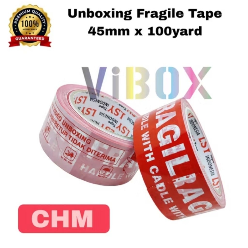 

DRG Lakban Segel Fragile Unboxing video Indonesia 45mm x100yard full original security seal Lakban Unboxing Tape paket lock dus protector