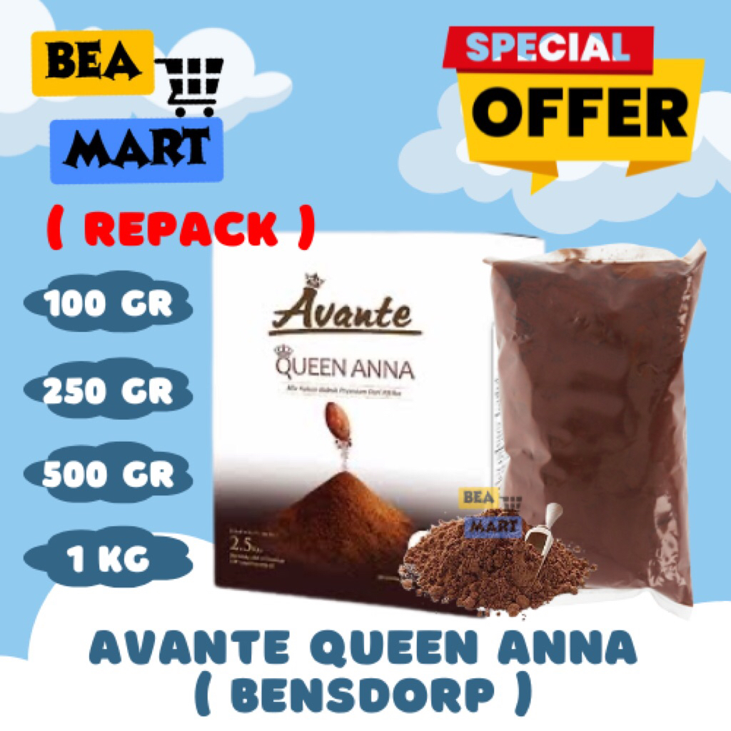 

Avante Queen Anna Coklat Bubuk 100gr 250gr 500gr 1kg | Cocoa Powder Bensdrop Bensdorp Repack 100 250 500 gr gram 1 kg