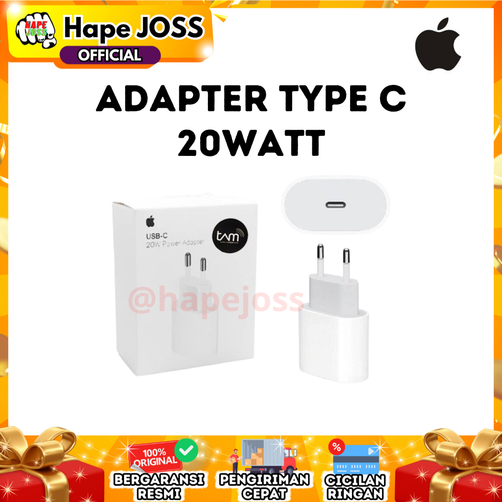 Adapter charger Apple Iphone type C 20watt Original