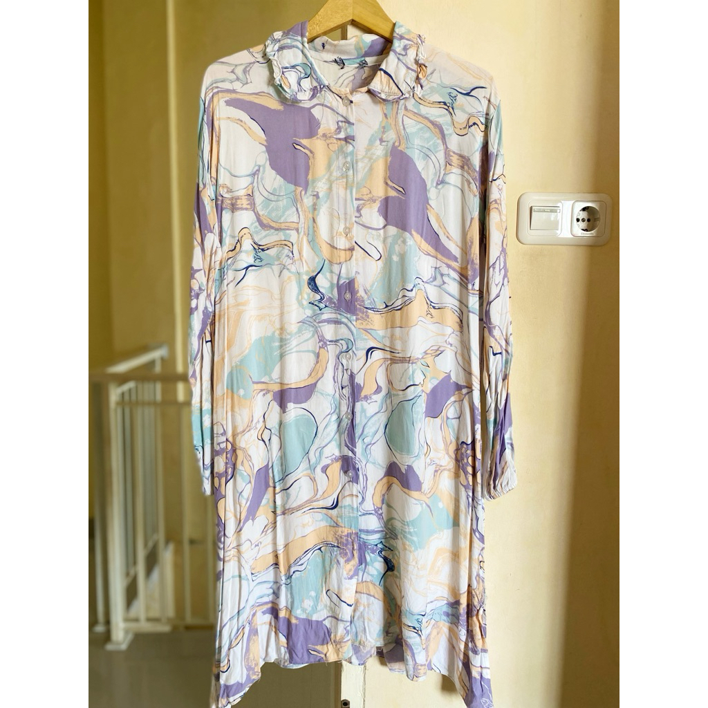 TUNIK KATUN ABSTRAK PRELOVED PEKANBARU