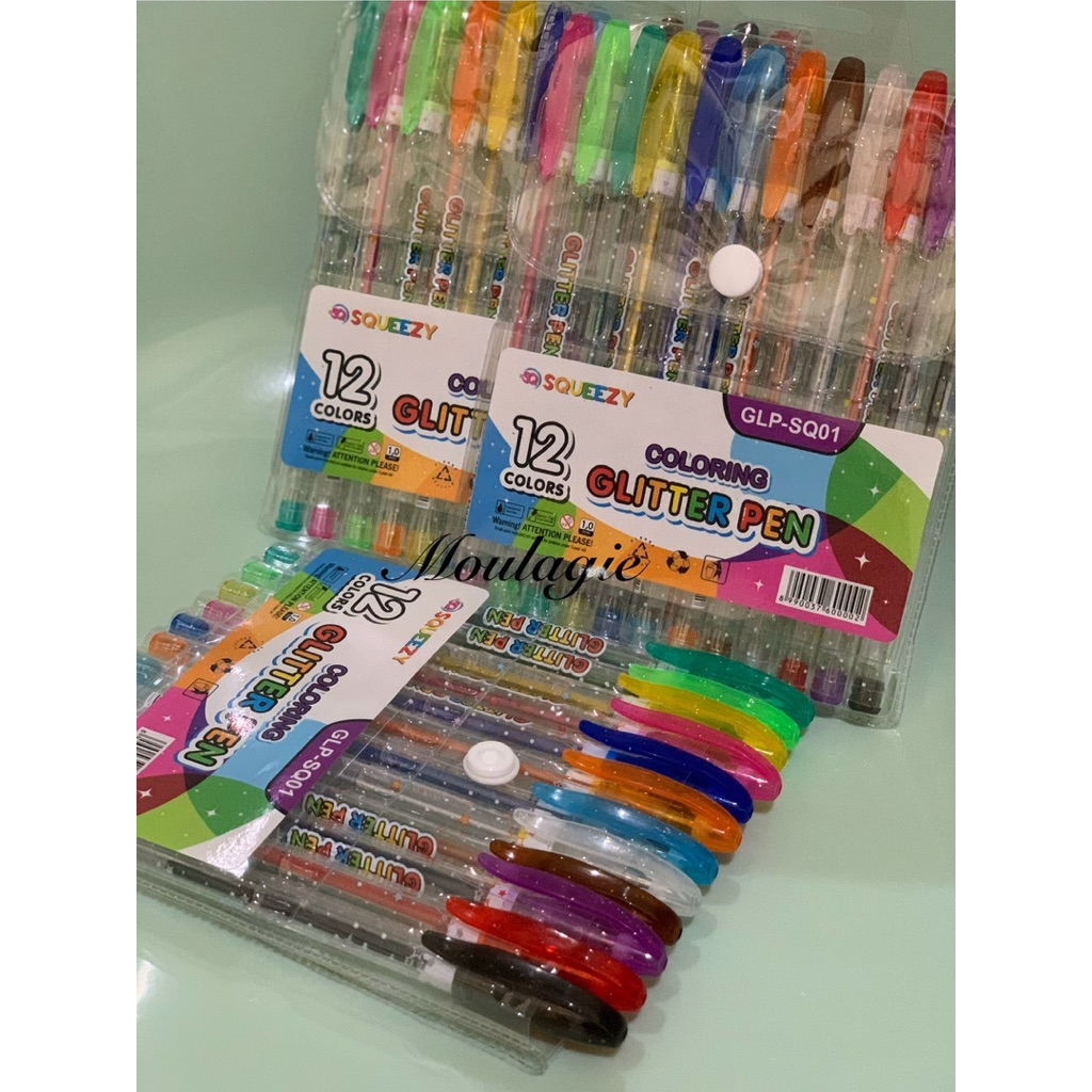 

PEN GEL GLITTER SET ISI 12PC / PULPEN GLITTER / PULPEN GEL GLITTER