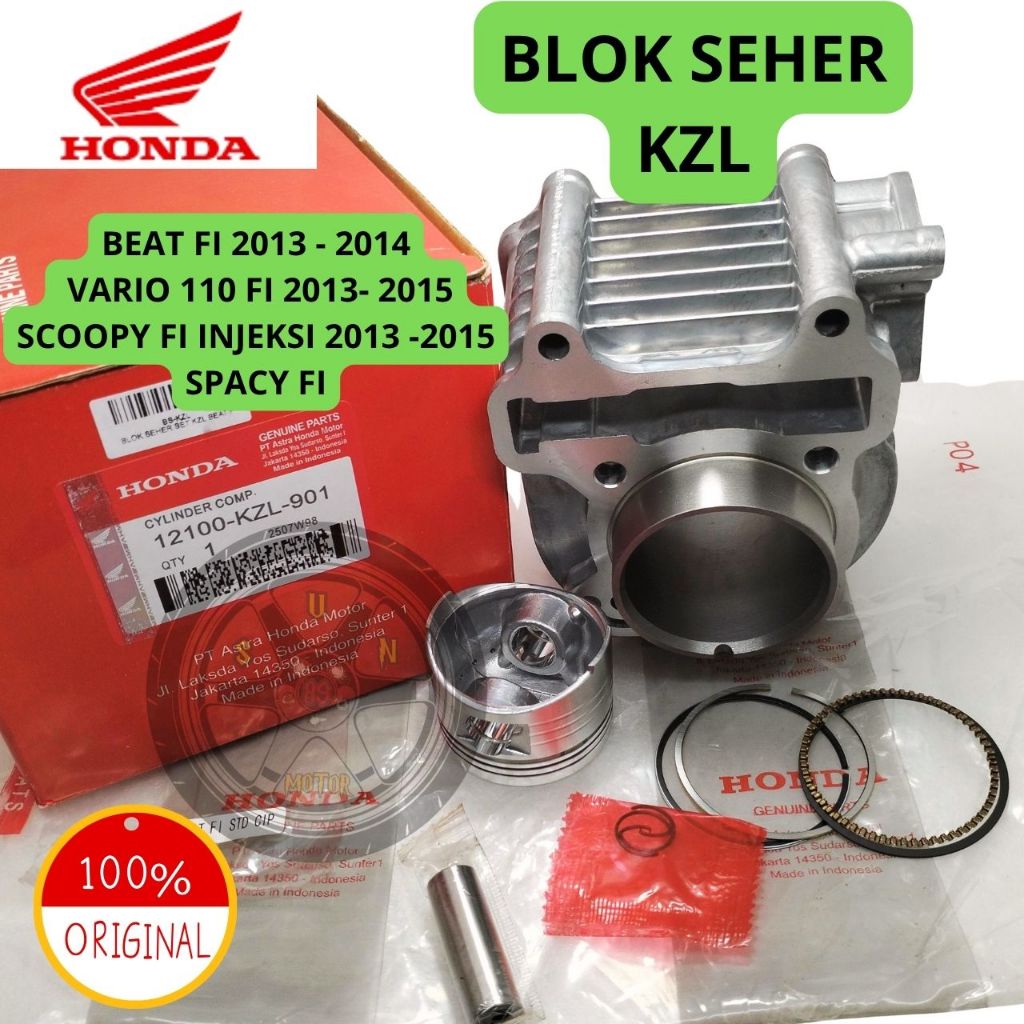 BLOK SEHER SET ORI HONDA KZL UNTUK MOTOR BEAT FI INJEKSI , SCOOPY FI INJEKSI , SAPCY FI , VARIO 110 