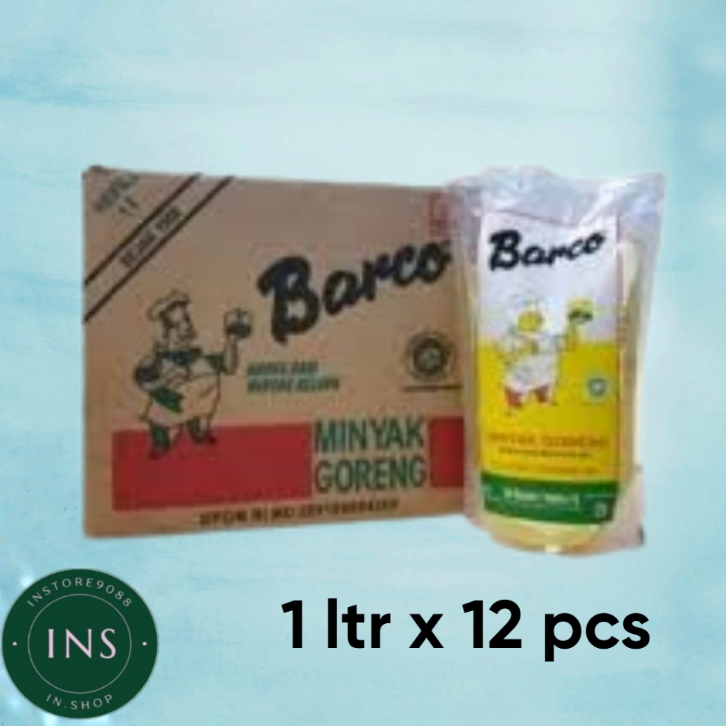 

Barco Minyak Goreng Kelapa BARCO / Coconut Oil 1 Liter Dus isi 12 Pouch