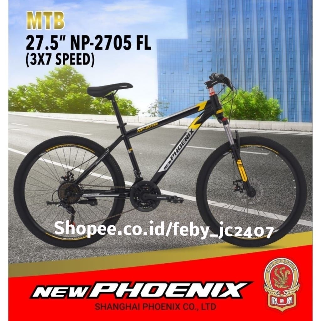 Phoenix Sepeda mtb gunung  26 27,5 new phoenix 2705 2706 FREE cover sadel gel