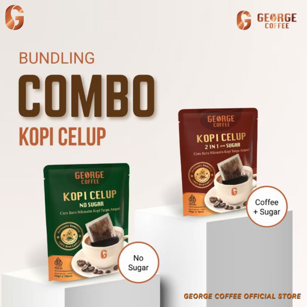 

George Coffe Combo *BUNDLING 2in1 dan No Sugar* Kopi Celup