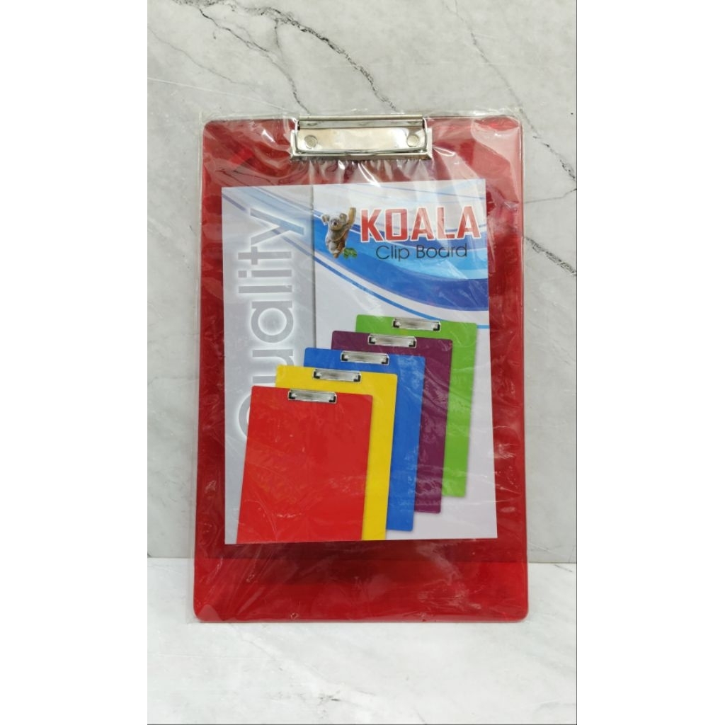 

PAPAN UJIAN TRANSPARAN KOALA / CLIPBOARD / ALAS UJIAN - KOALA