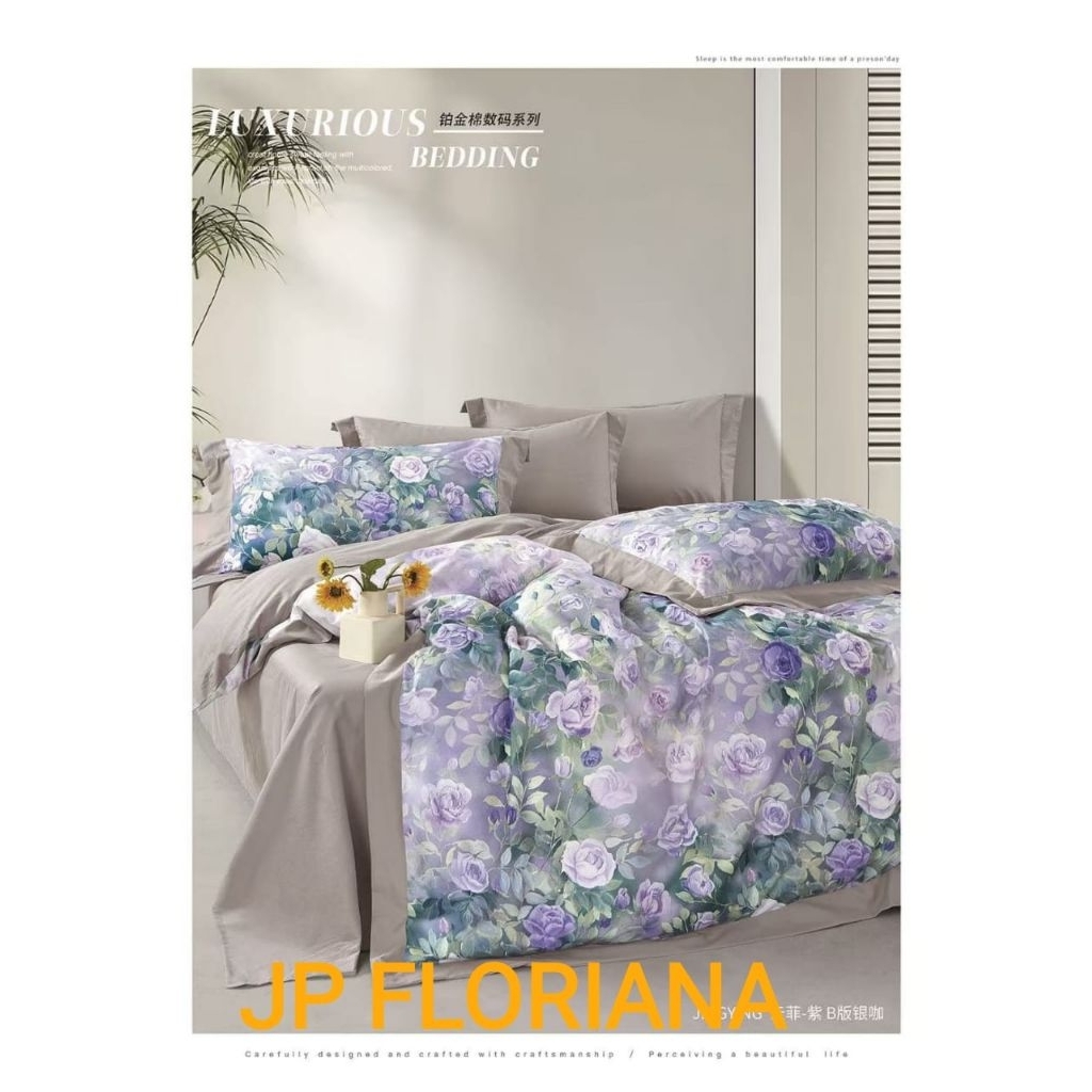 Kain Sprei Katun Jepang Motif Bunga Floriana