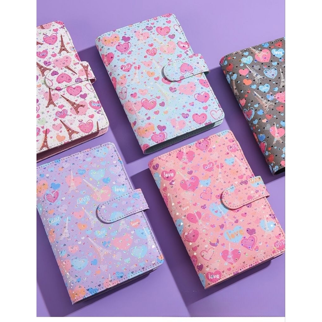 

Binder A6 Aesthetic Kulit Motif Hati Eiffel Tabungan Budgeting Keuangan