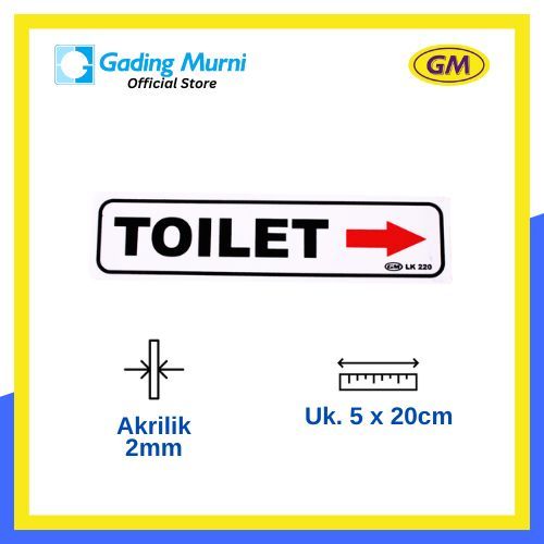 

GM LABEL TOILET KANAN LK-220 KECIL