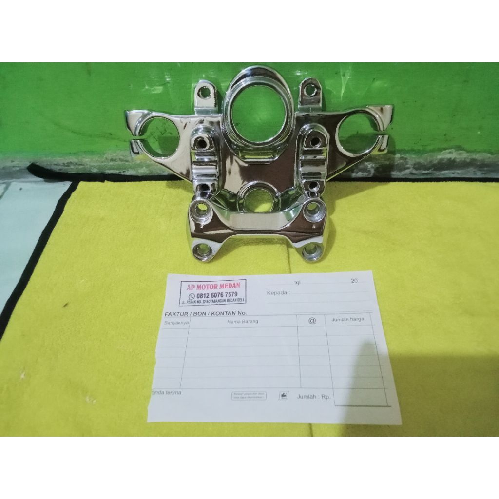 JEPITAN RAISER STANG DAN SEGITIGA ATAS SATU SET ORIGINAL CHROME RX KING