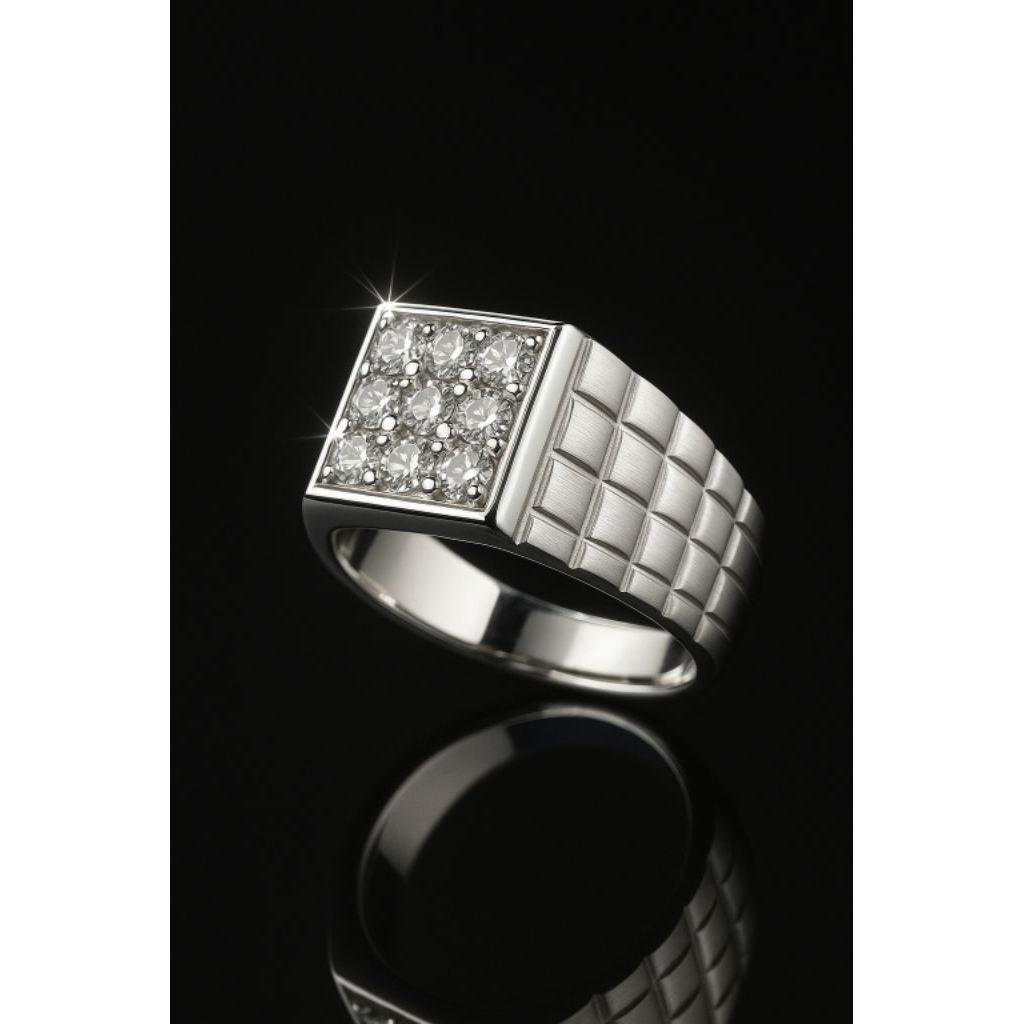 cincin berlian pria silver free memo